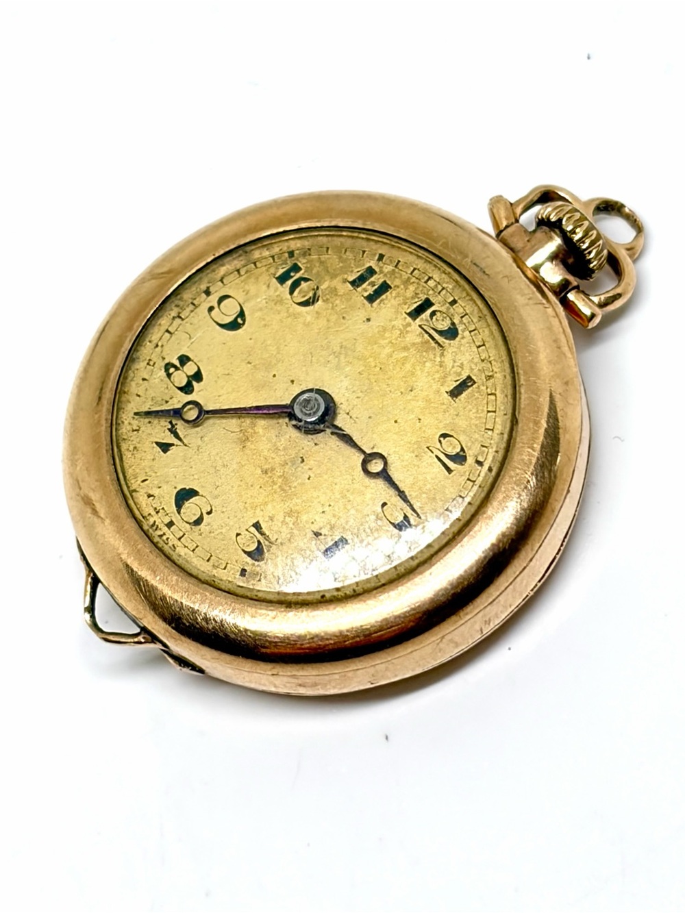 Vintage Hafis 15J Gold Filled Mechanical Wind Antique Pocket Watch RREPAIR 1”